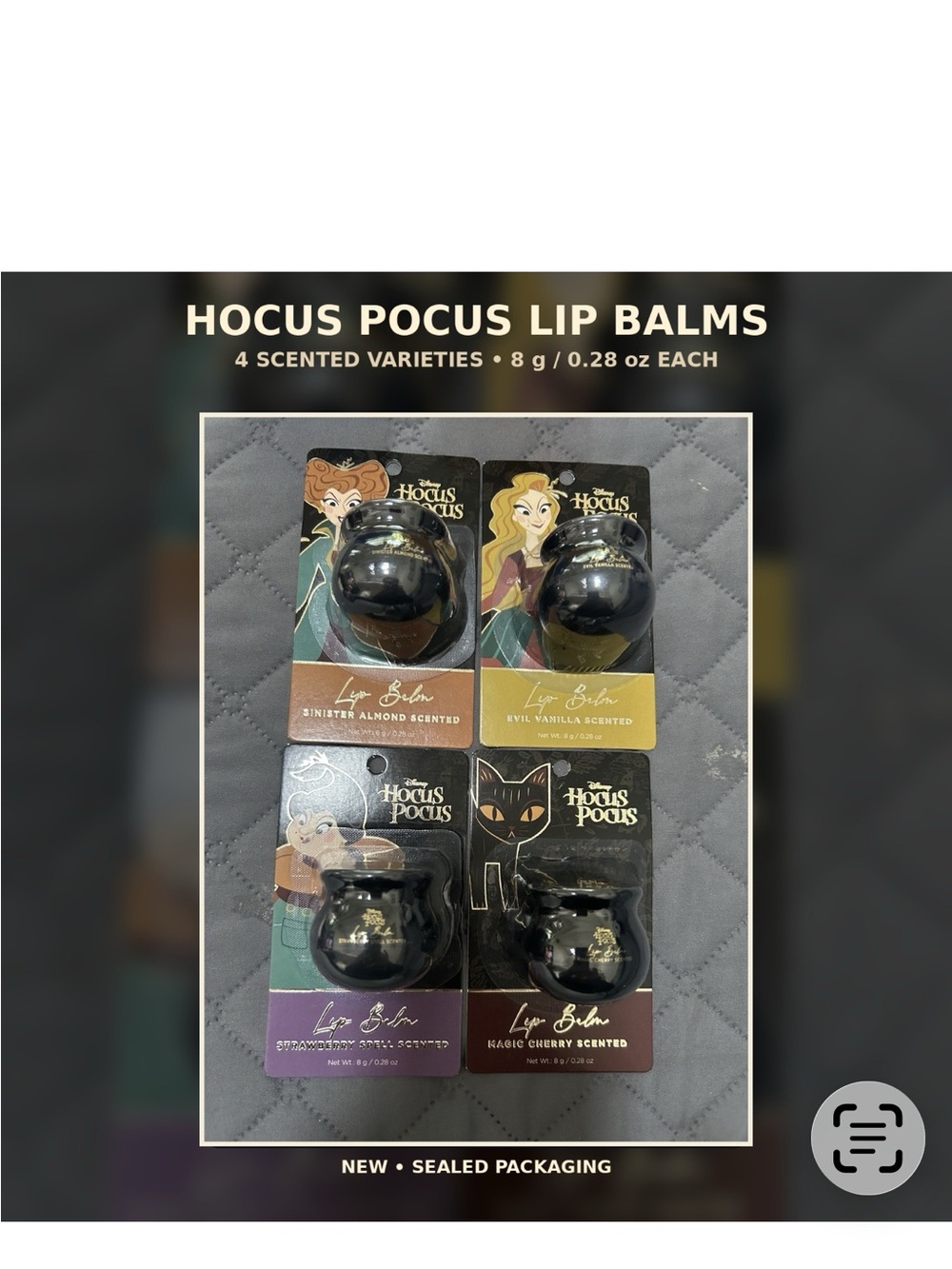 NWT Disney Hocus Pocus
Cauldron Lip Balm Set - Full 4
Pack Set